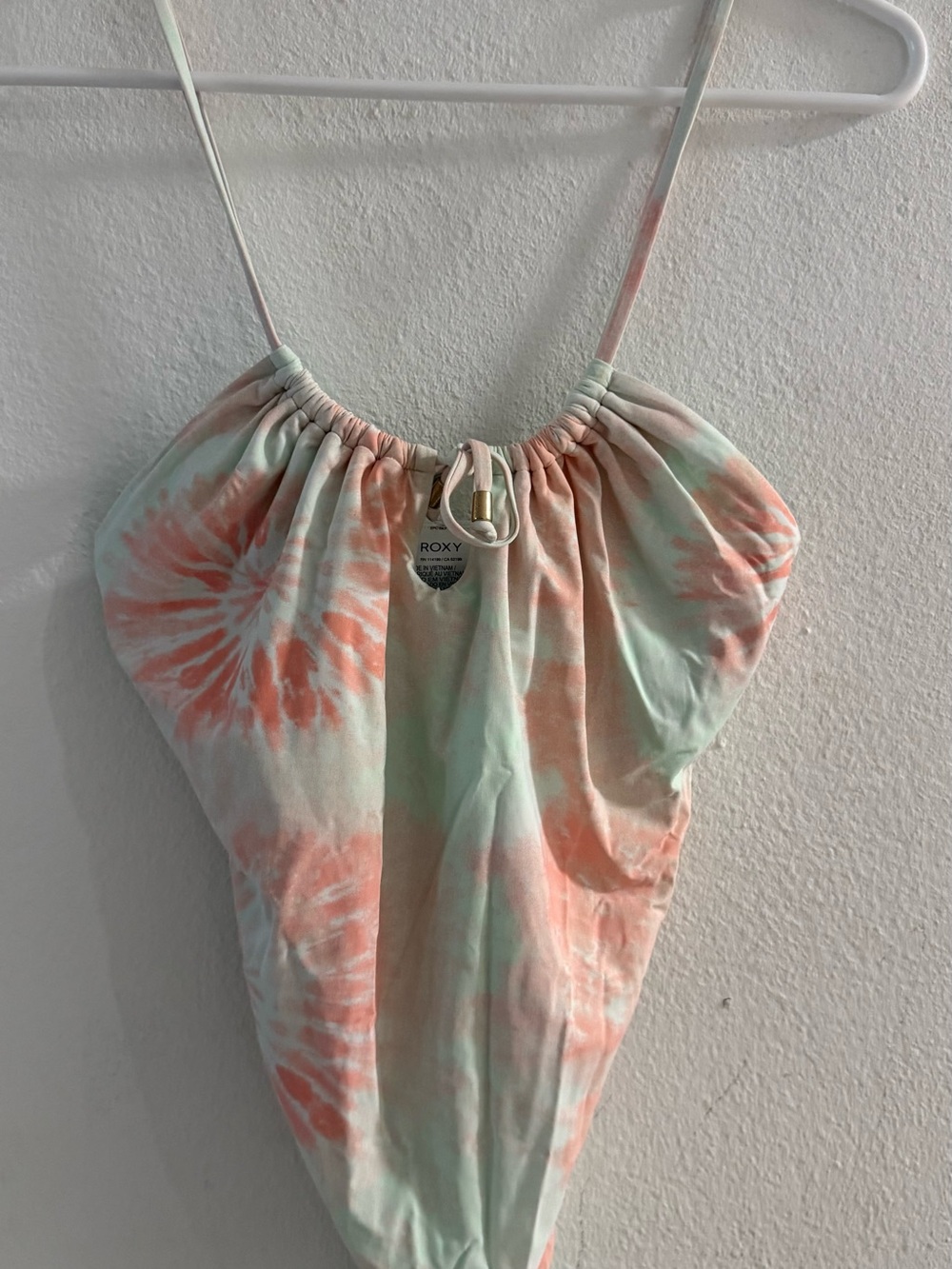 Roxy Girls' Coral & Mint Tie-Dye One-Piece Swimsuit